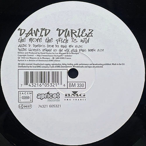 DAVID DURLEZ // THE MORE THE PITCH IS WILD (2VER)