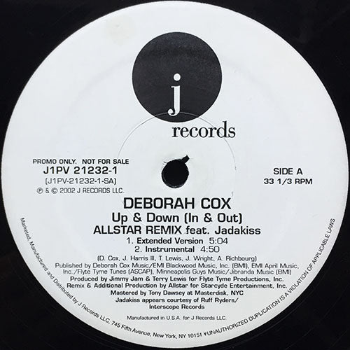 DEBORAH COX feat. JADAKISS // UP & DOWN (IN & OUT) (ALL STAR REMIX) (4VER)