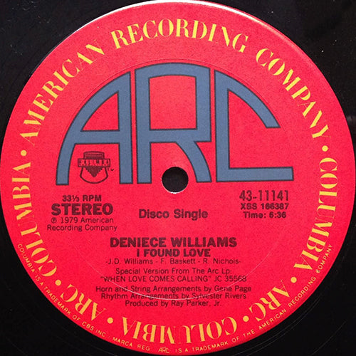 DENIECE WILLIAMS // I FOUND LOVE (6:36) / ARE YOU THINKING (4:16)