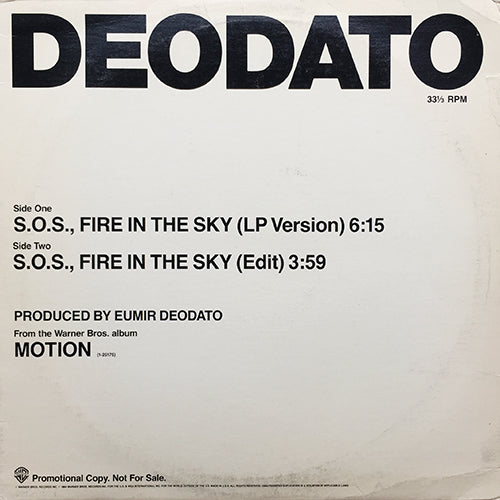 DEODATO // S.O.S. FIRE IN THE SKY (6:15) / (EDIT) (3:59)