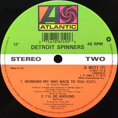 DETROIT SPINNERS // WORKING MY WAY BACK TO YOU (CHRIS PAUL REMIX) (2VER) / I'LL BE AROUND