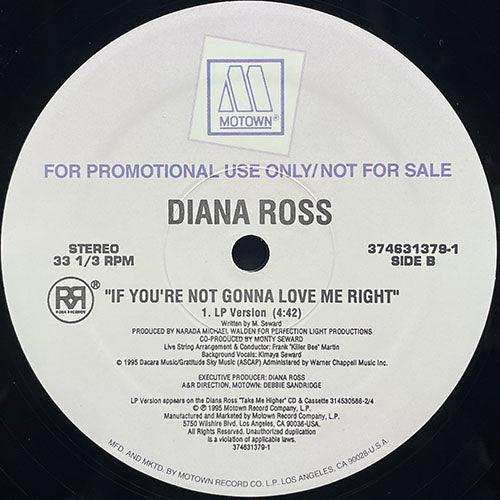 DIANA ROSS // IF YOU'RE NOT GONNA LOVE ME RIGHT (3VER)