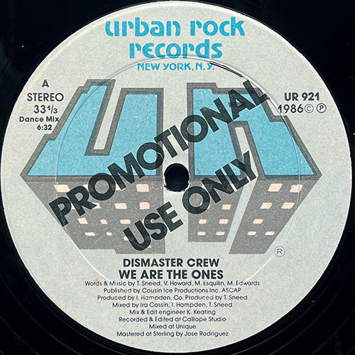 DISMASTER CREW // WE ARE THE ONES (6:32) / (DUB MIX) (6:45)