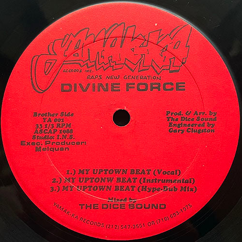 DIVINE FORCE // MY UPTOWN BEAT (3VER) / AIN'T WE FUNKY NOW (3VER)