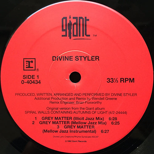 DIVINE STYLER // GREY MATTER (5VER) / IN A WORLD OF U