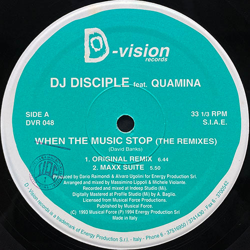 DJ DISCIPLE // WHEN THE MUSIC STOP (REMIXES) (4VER)