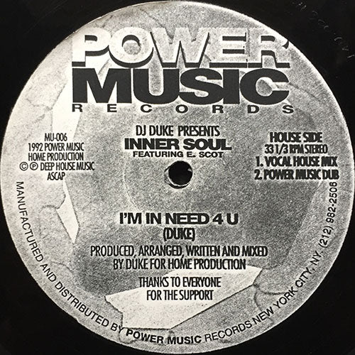 DJ DUKE presents INNER SOUL // I'M IN NEED 4 U (5VER)