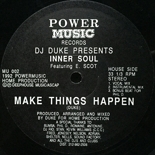 DJ DUKE presents INNER SOUL feat. E. SCOT // MAKE THINGS HAPPEN (6VER)