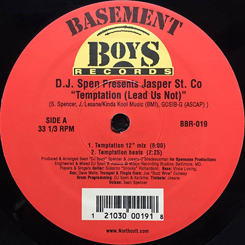 DJ SPEN presents JASPER ST. COMPANY // TEMPTATION (LEAD US NOT) (3VER) / GET AWAY (FLY AWAY)