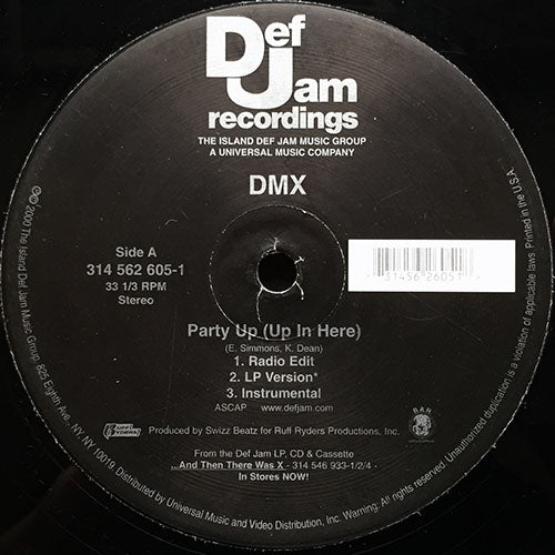 DMX // PARTY UP (UP IN HERE) (3VER) / D-X-L (HARD WHITE) (3VER)