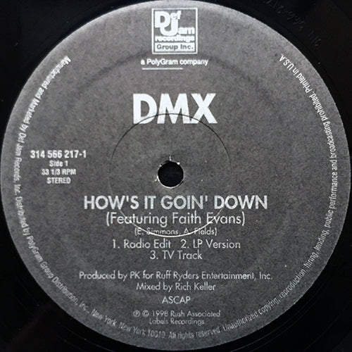 DMX // HOW'S IT GOIN' DOWN (3VER) / RUFF RYDER'S ANTHEM (3VER)