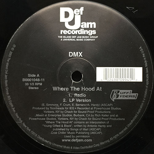 DMX // WHERE THE HOOD AT (4VER)