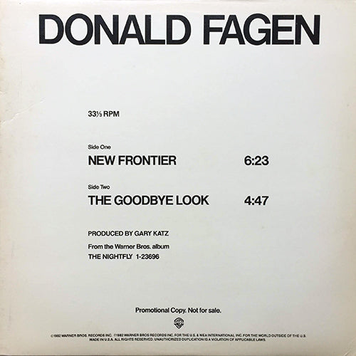 DONALD FAGEN // NEW FRONTIER (6:23) / THE GOODBYE LOOK (4:47)