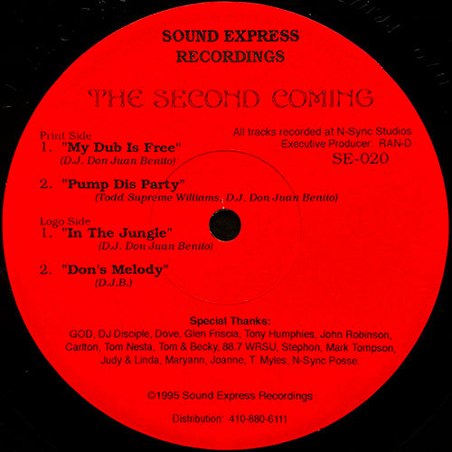 DON JUAN BENITO // THE SECOND COMING (EP) inc. MY DUB IS FREE / PUMP DIS PARTY / IN THE JUNGLE / DON'S MELODY