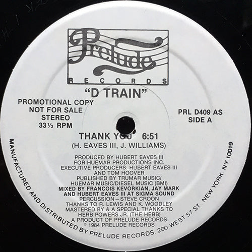 D TRAIN // THANK YOU (6:51) / (INSTRUMENTAL) (7:16)