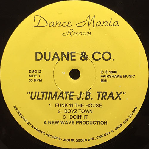 DUANE & CO. // ULTIMATE J.B. TRAX (EP) inc. FUNK 'N THE HOUSE / BOYZ TOW / DOIN' IT / SCRATCH / J.B. IN LIMBO / WHAT'S THAT