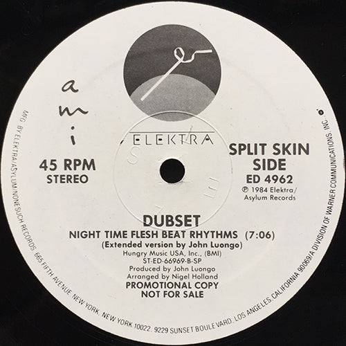DUBSET // FLESH BEAT FEVER (3:52) / ONYEOCHA ONYEGEE (WHITE MAN - BLACK MAN) (4:22) / NIGHT TIME FRESH BEAT RHYTHMS (7:06)