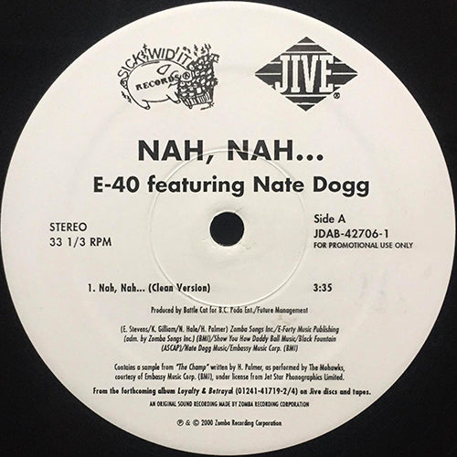 E-40 feat. NATE DOGG // NAH, NAH... (3VER)