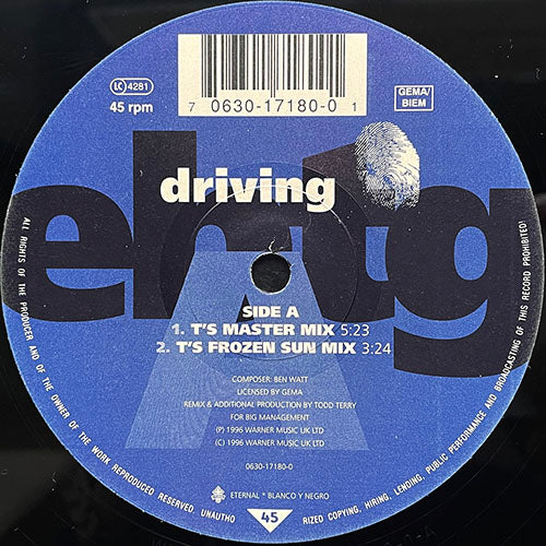 EVERYTHING BUT THE GIRL // DRIVING (MASTERS AT WORK & TODD TERRY REMIX) (4VER)