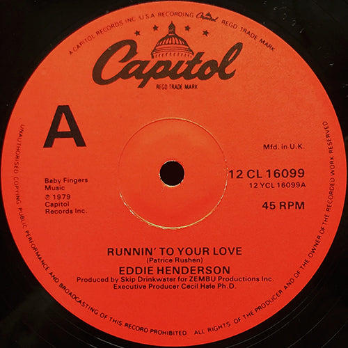 EDDIE HENDERSON // RUNNIN' TO YOUR LOVE / HIBBY