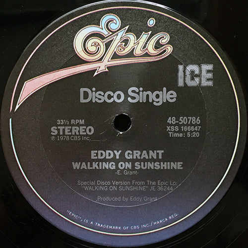 EDDY GRANT // WALKING ON SUNSHINE (5:20) / SUNSHINE JAM (3:51)