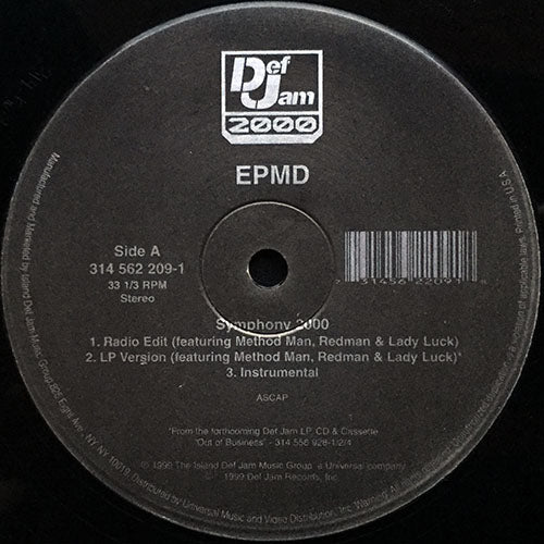 EPMD feat. METHOD MAN, REDMAN & LADY LUCK // SYMPHONY 2000 (3VER) / RIGHT NOW (3VER)