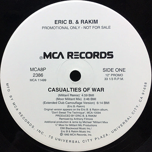 ERIC B. & RAKIM // CASUALTIES OF WAR (4:01) / RELAX WITH PEP (3:59)