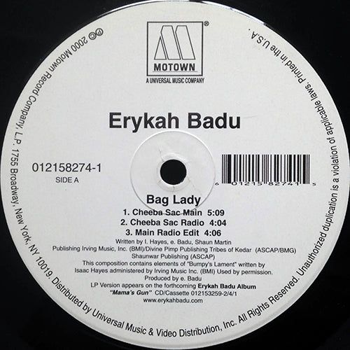 ERYKAH BADU // BAG LADY (6VER)