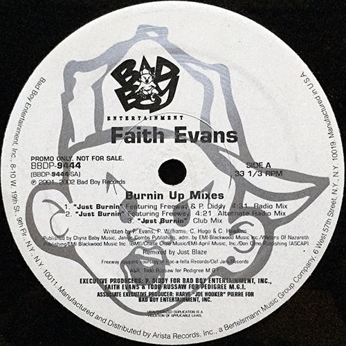 FAITH EVANS feat. P. DIDDY & FREEWAY // JUST BURNIN' (4VER) / BURNIN UP / ALONE IN THIS WORLD