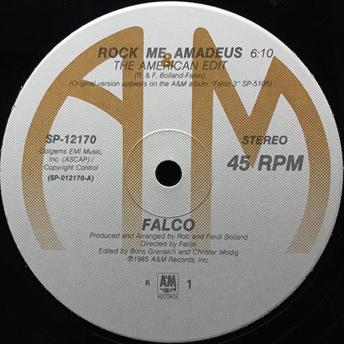 FALCO // ROCK ME AMADEUS (THE AMERICAN EDIT) (6:10) / VIENNA CALLING (7:38) / THE VIENNA GIRLS SAM MIX MAX (4:59)