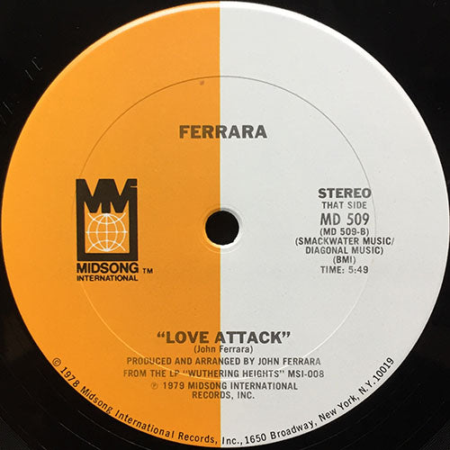 FERRARA // SHAKE IT BABY LOVE (7:10) / LOVE ATTACK (5:49)