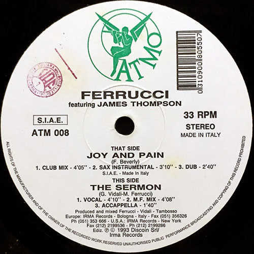 FERRUCCI // JOY AND PAIN (3VER) / THE SERMON (3VER)