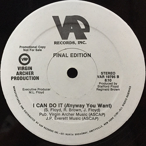 FINAL EDITION // NO LIMIT (8:10) / I CAN DO IT (ANYWAY YOU WANT) (8:10)