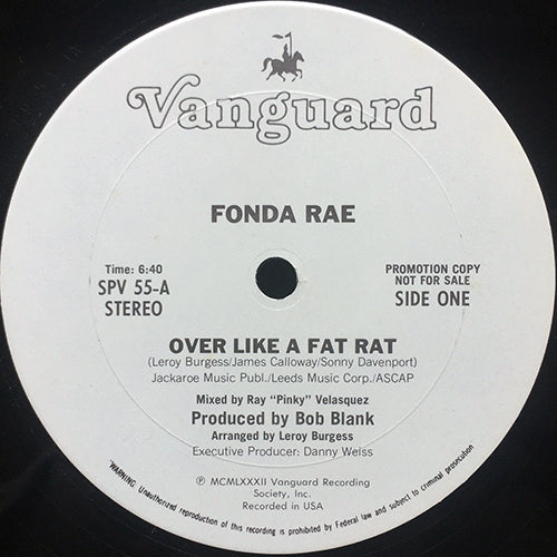 FONDA RAE // OVER LIKE A FAT RAT (6:40) / (INSTRUMENTAL) (5:50)