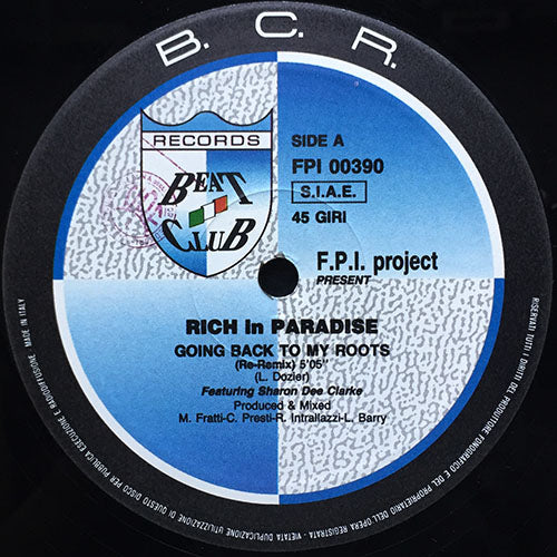 F.P.I. PROJECT // GOING BACK TO MY ROOTS (RE-REMIX) (5:05) / RICH IN PARADISE (RE-REMIX) (4:45)