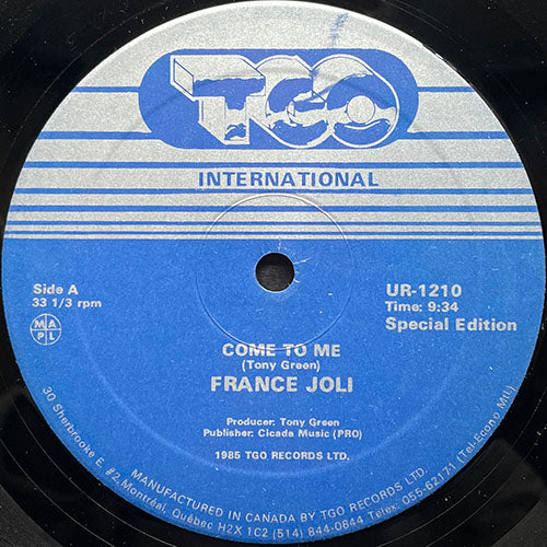 FRANCE JOLI // COME TO ME (9:34) / DON'T LET GO (9:29)