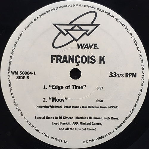 FRANCOIS K. // FK-EP inc. HYPNODELIC / MINDSPEAK / EDGE OF TIME / MOOV
