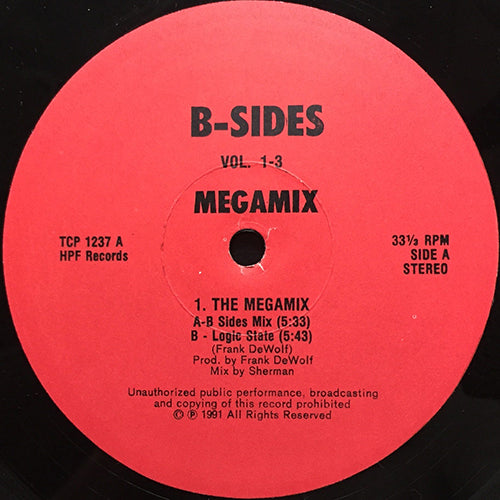 FRANK DE WULF / COLD SENSATION // B-SIDES VOL. 1-3 MEGAMIX (EP) inc. THE MEGAMIX (B-SIDES MIX) / (TAKE 7 MIX) / LOGIC STATE / LIQUID EMPIRE