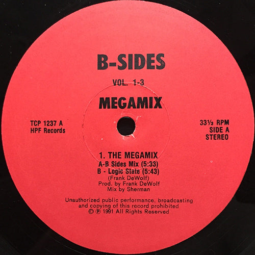 FRANK DE WULF / COLD SENSATION // B-SIDES VOL. 1-3 MEGAMIX (EP) inc. THE MEGAMIX (B-SIDES MIX) / (TAKE 7 MIX) / LOGIC STATE / LIQUID EMPIRE
