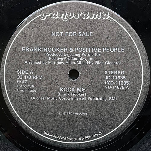 FRANK HOOKER & POSITIVE PEOPLE // ROCK ME (12" MIX) (9:47) / (4:07)