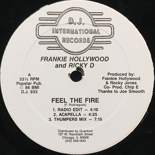 FRANKIE HOLLYWOOD and RICKY D // FEEL THE FIRE (5VER)