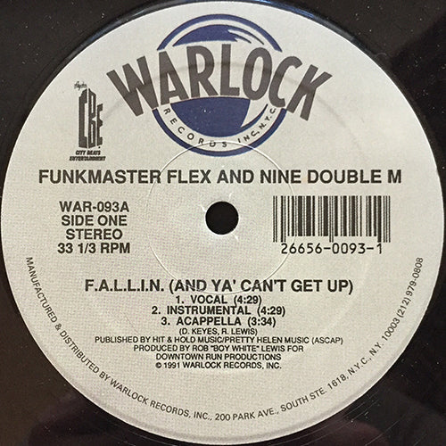FUNKMASTER FLEX AND NINE DOUBLE M // F.A.L.L.I.N. (AND YA' CAN'T GET UP) (3VER) / BODIES ON THE NINE (2VER) / TALK ABOUT THE GREEN (2VER)