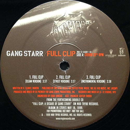 GANG STARR // FULL CLIP (3VER) / DWYCK (3VER)