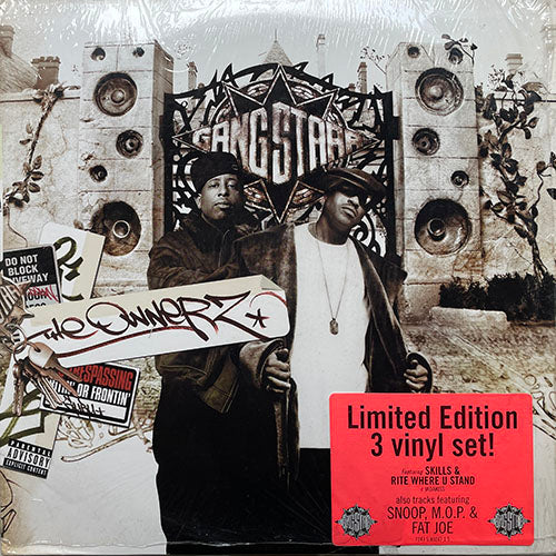 GANG STARR // THE OWNERZ (LP) inc. PUT UP OR SHUT UP / SABOTAGE / RIDE WHERE U STAND / SKILLS / DEADLY HABITS / NICE GIRL, WRONG PLACE / CAPTURE (MILITIA PT.3) / PLAYTAWIN / RIOT AKT / SAME TEAM, NO GAMES / IN THIS LIFE / ZONIN' / EULOGY