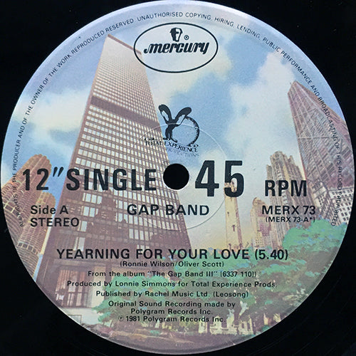 GAP BAND // YEARNING FOR YOUR LOVE (5:40) / OOPS UPSIDE YOUR HEAD (8:31)