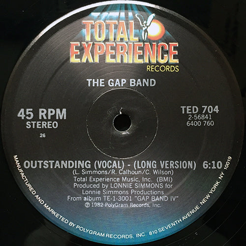 GAP BAND // OUTSTANDING (6:10/5:23) / TALKIN' BACK