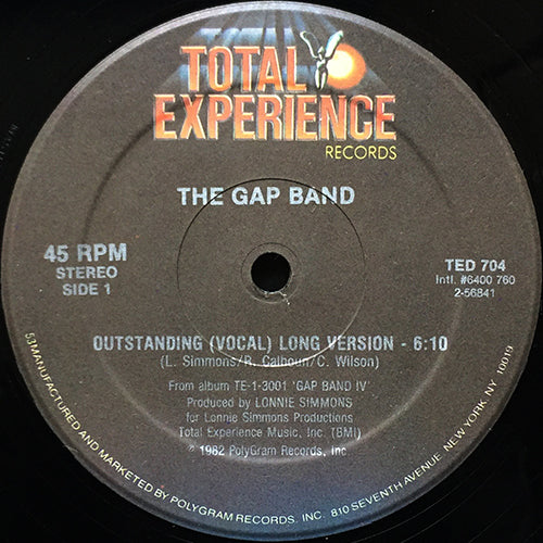 GAP BAND // OUTSTANDING (6:10/5:23) / TALKIN' BACK