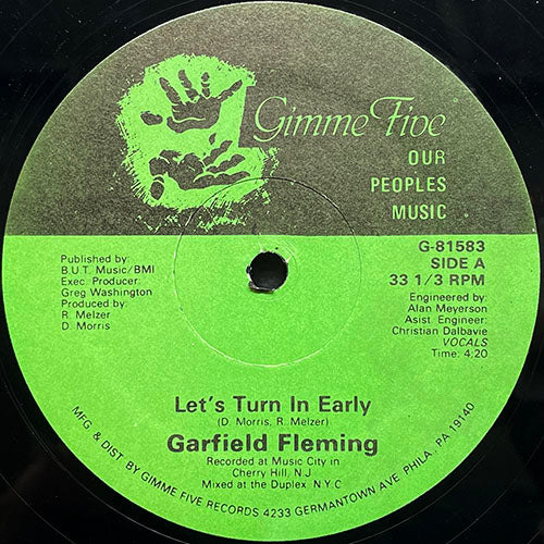 GARFIELD FLEMING // LET'S TURN IN EARLY (4:20) / INST (3:40)