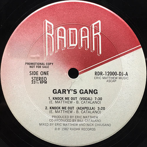 GARY'S GANG  // KNOCK ME OUT (7:30/4:25) / ACAPELLA (3:20) / INST (6:40)