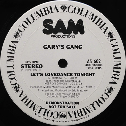 GARY'S GANG // LET'S LOVEDANCE TONIGHT (8:05) / SHOWTIME (5:15)
